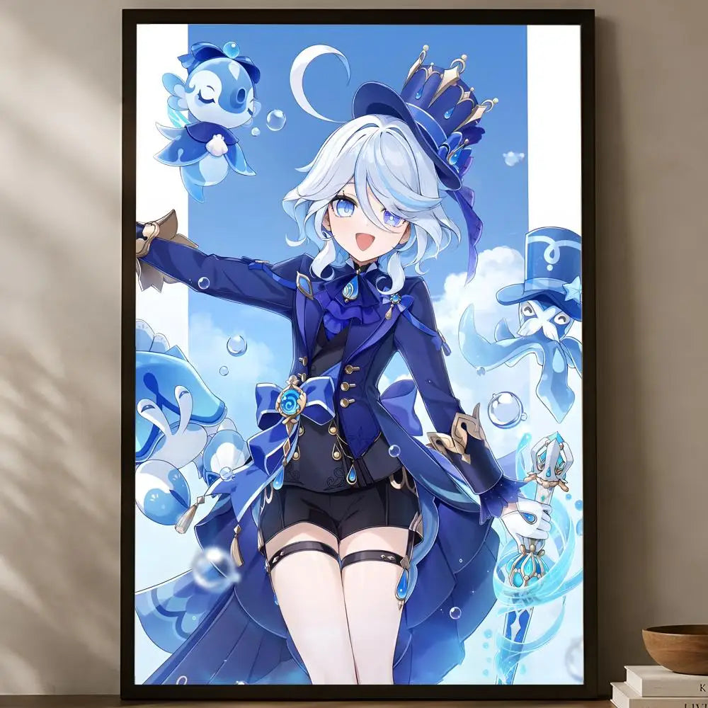 Furina Genshin Impact Self-Stick HD Poster – Waterproof Wall Art