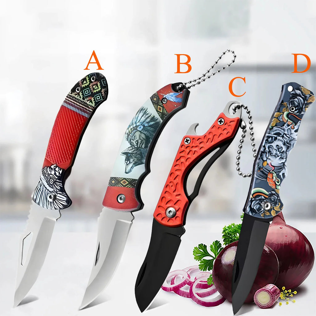 Folding Stainless Steel Paring Knife – Portable Kitchen Knife