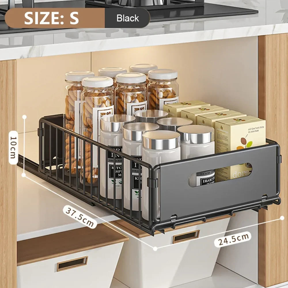 Pull Out Cabinet Organizer | Kitchen Slide-Out Storage Rack
