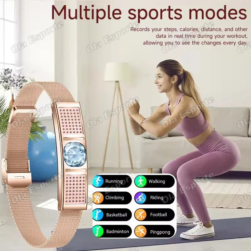 Health Smart Bracelet Men Women Fitness Sports Band Stress Test HRV