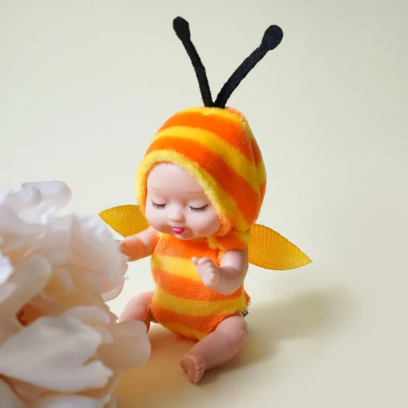 Mini Reborn Doll Simulation Baby Washable Animal Clothes BJD Easter