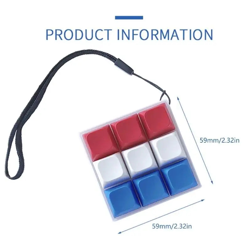 Anxiety Relief Fidget Keychain Toy | Stress Press for Adults & Kids