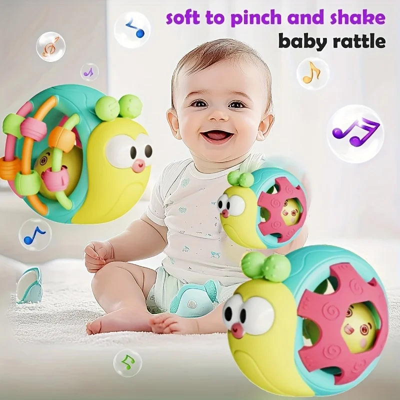 Cute Interesting Hand-held Baby Rattle ABS Material Festival Can Send