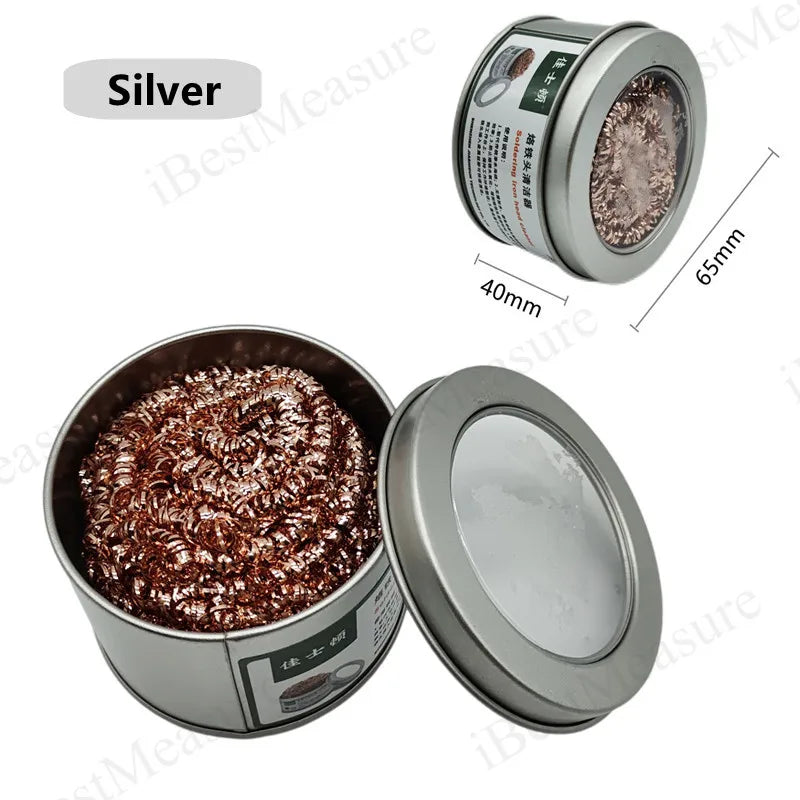 Soldering Iron Tip Cleaner Welding Cleaning Copper Wire Ball Sponge