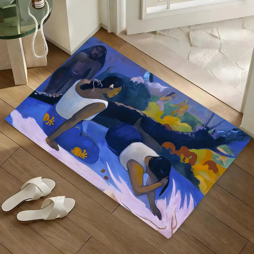 Diatomite Bath Mat – Quick Dry, Non-Slip, Gauguin Art Design