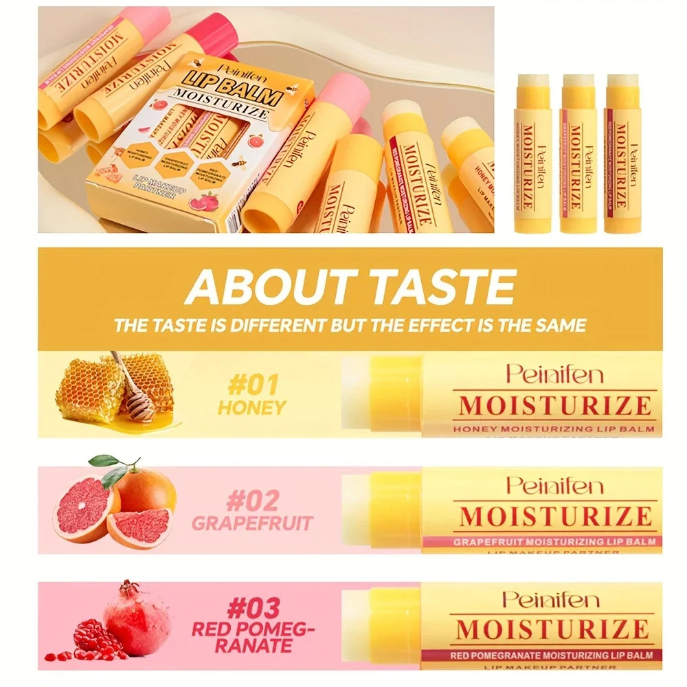 Milk Jelly Lip Balm Set – Vitamin E Fruit Moisturizer, 3pc