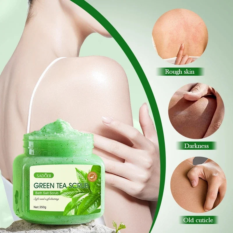 Sadoer Green Tea Body Scrub 350g – Exfoliate & Soften Skin