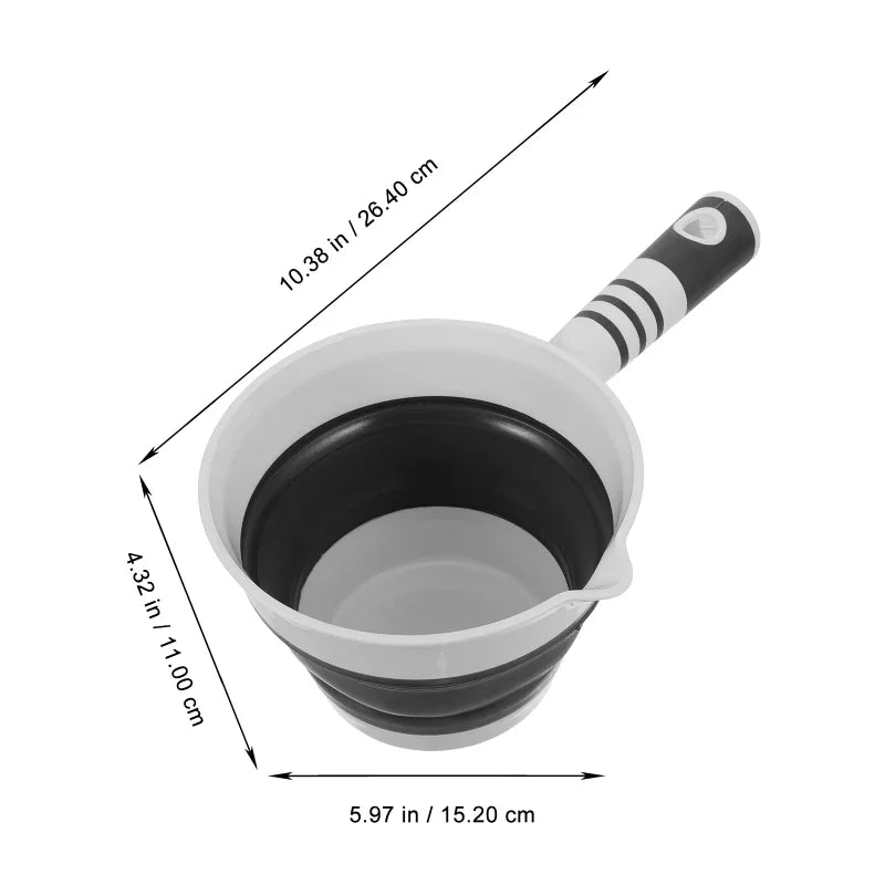 Portable Folding Water Ladle Kitchen Bathroom Bathing Hair Washing