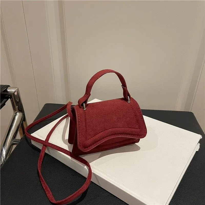 Women's Suede Mini Crossbody Bag | Small Square Handbag – JPXB