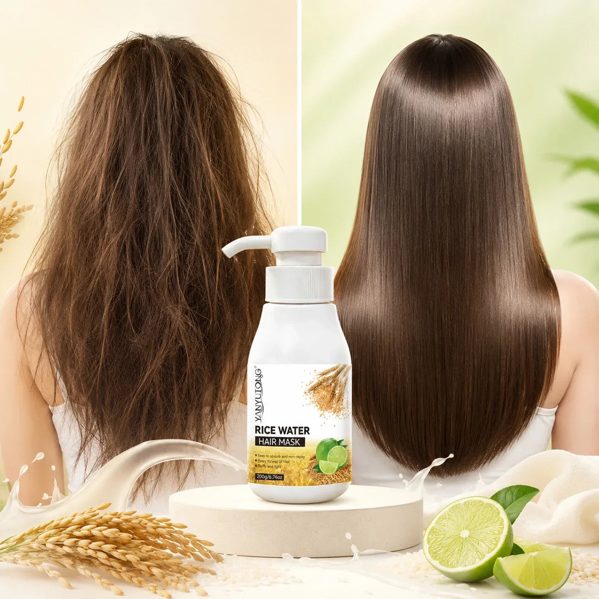 Rice Water Hydrating Hair Mask – Repair Damaged & Frizzy Hair