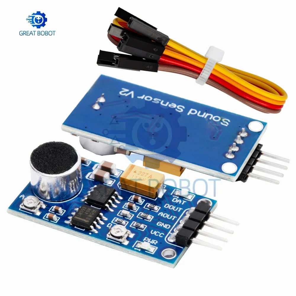 LM386 Audio Amplifier & Sound Detection Sensor Module 3.3V–5V
