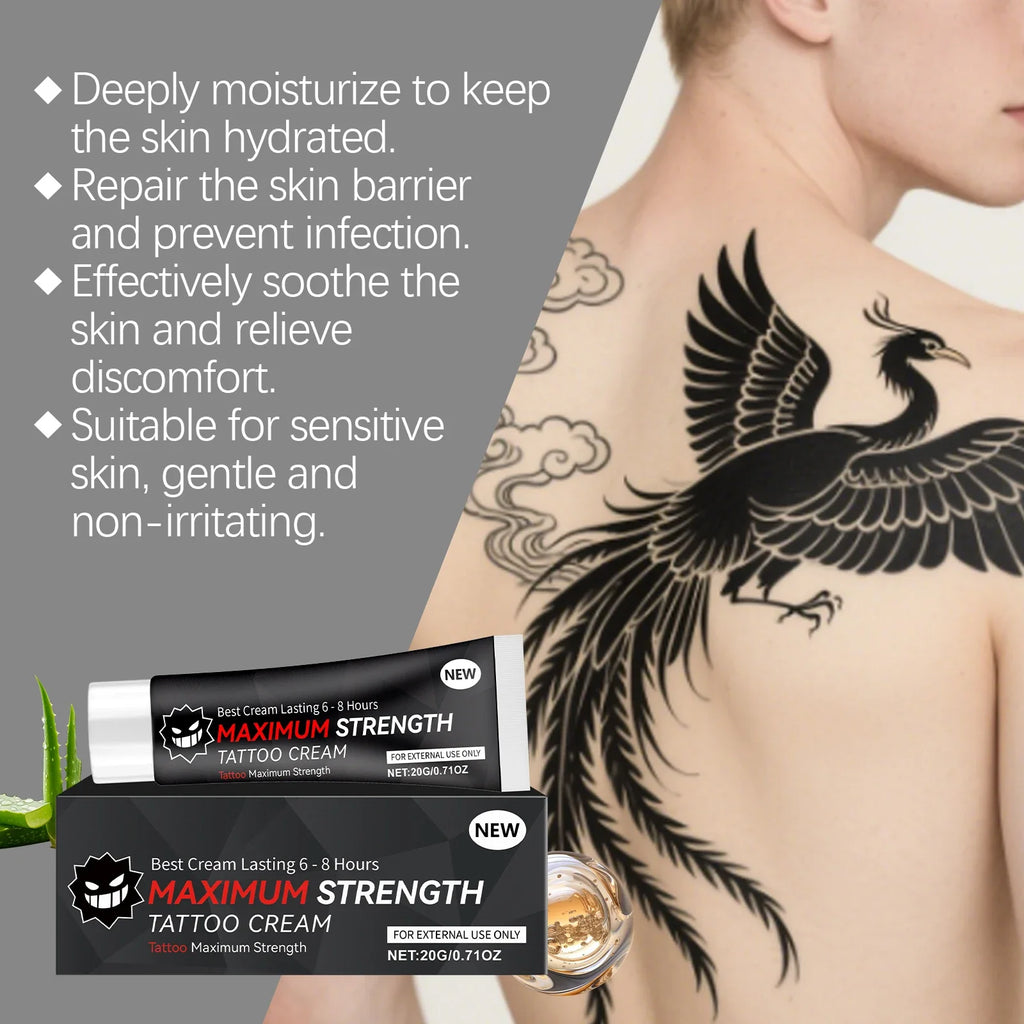 Tattoo Aftercare Cream – Aloe Vera & Vitamin E Color Lock 20g