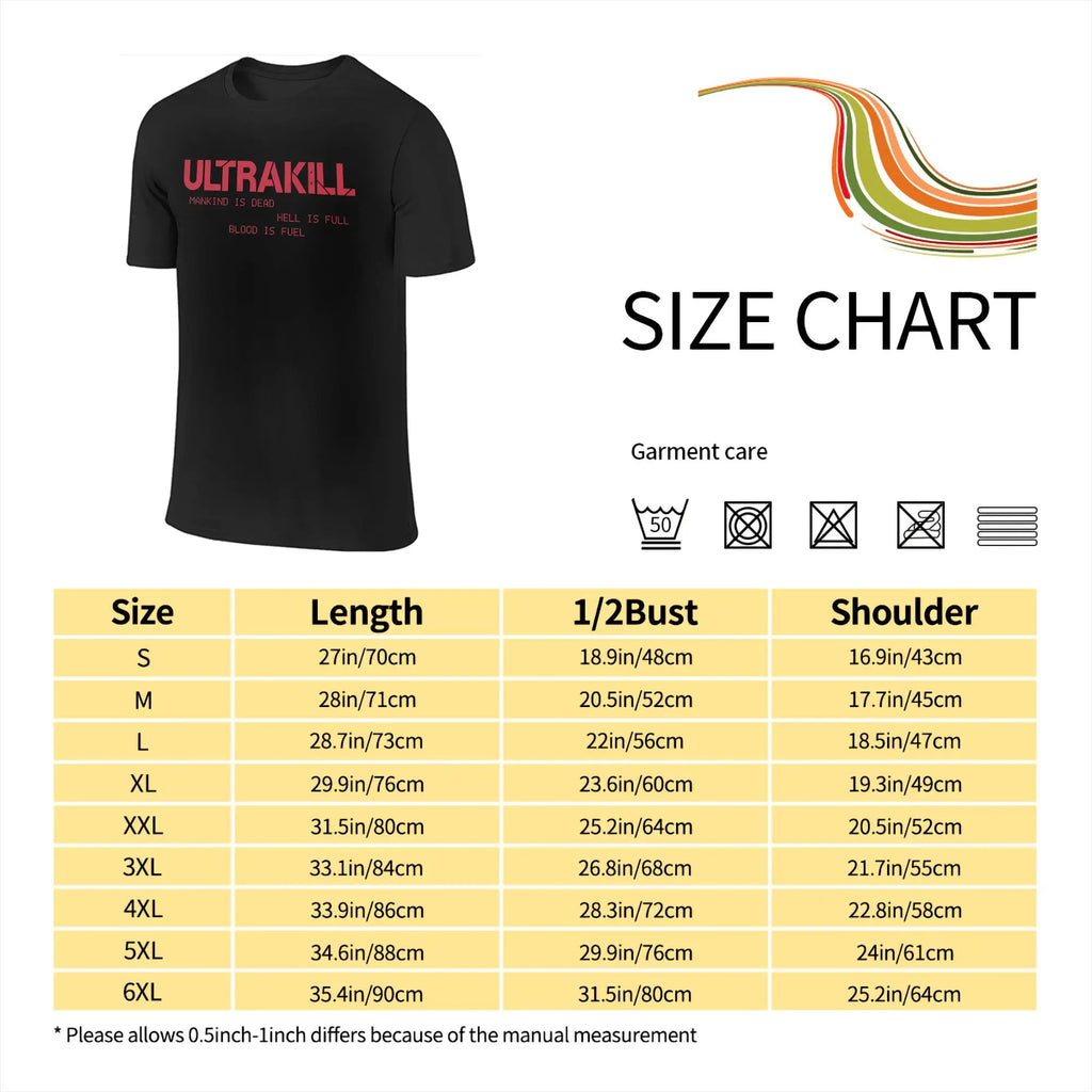 ULTRAKILL Video Game T-Shirt | 100% Cotton Men's Graphic Tee