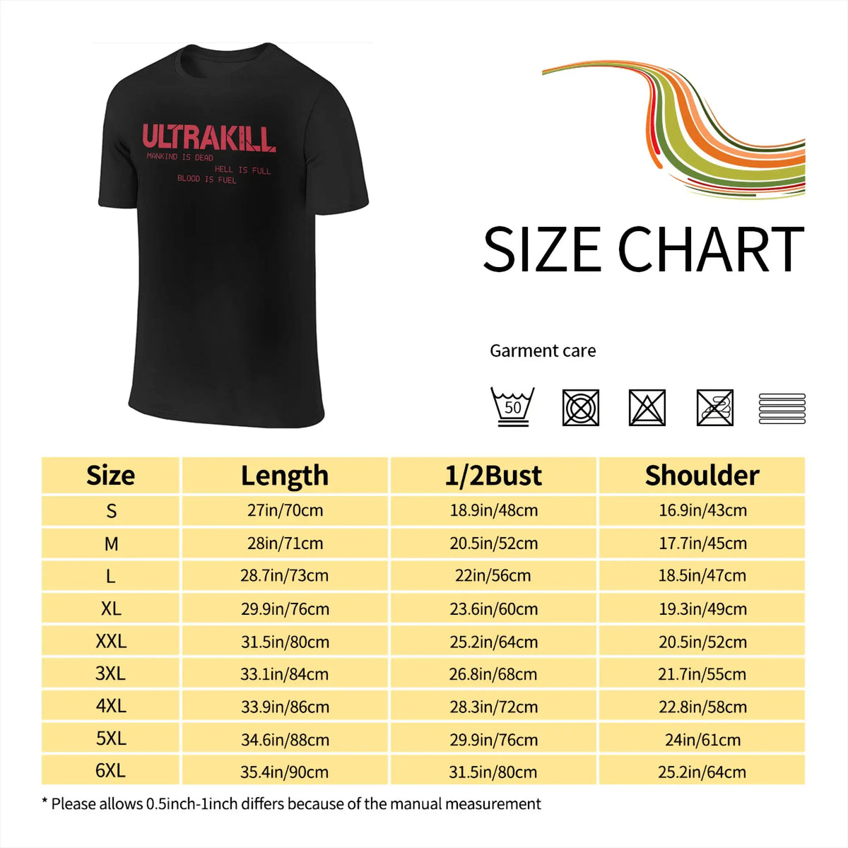 ULTRAKILL Video Game T-Shirt | 100% Cotton Men's Graphic Tee