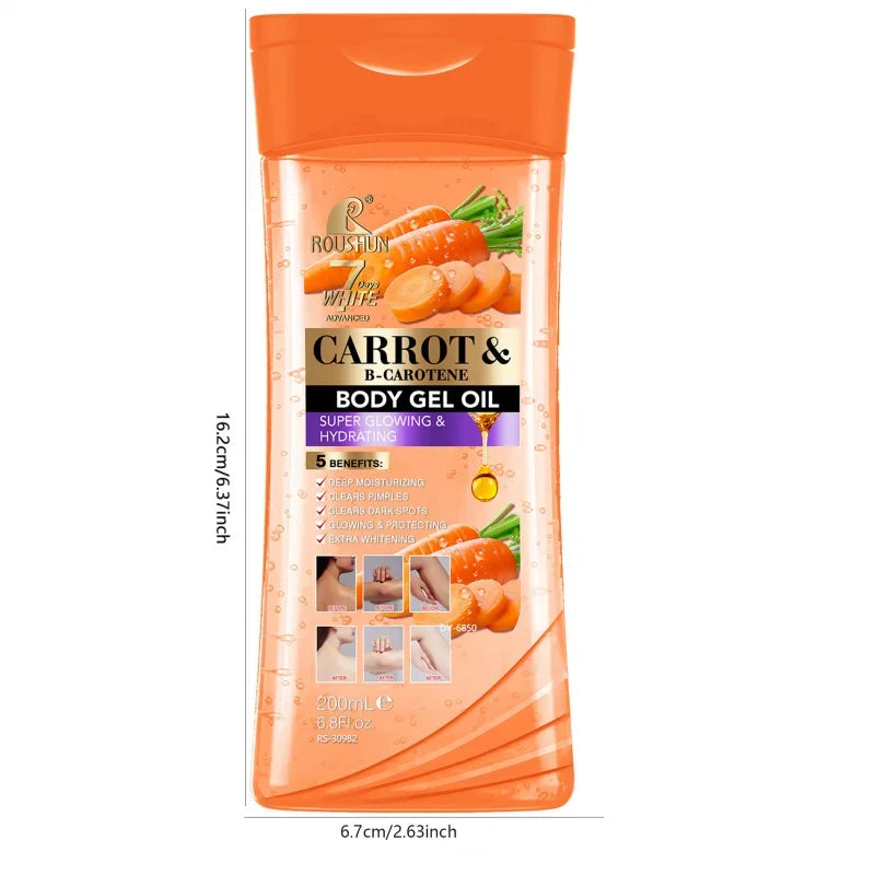 CARROT B-CAROTENE BODY GEL OIL Moisturizing Essential Unisex Full