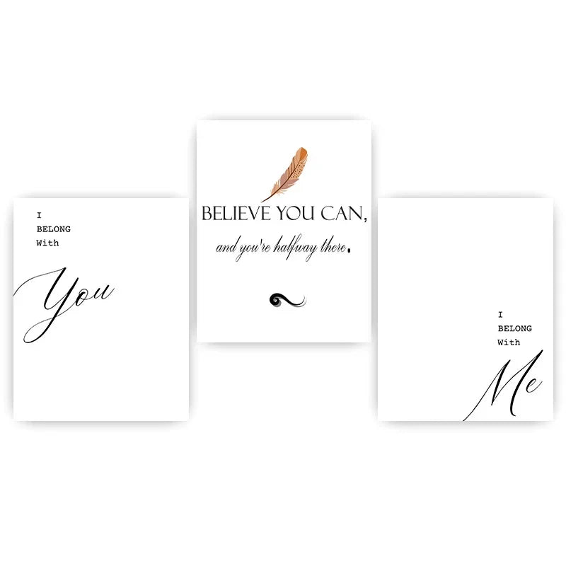 Nordic Inspirational Quote Canvas Wall Art | Minimalist Poster