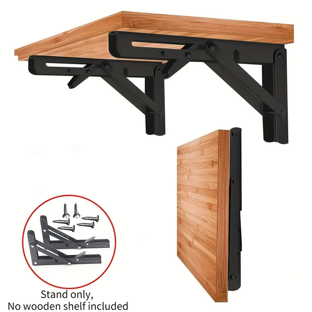 Black Finish Camper Van Folding-bracket Table Shelf Interior