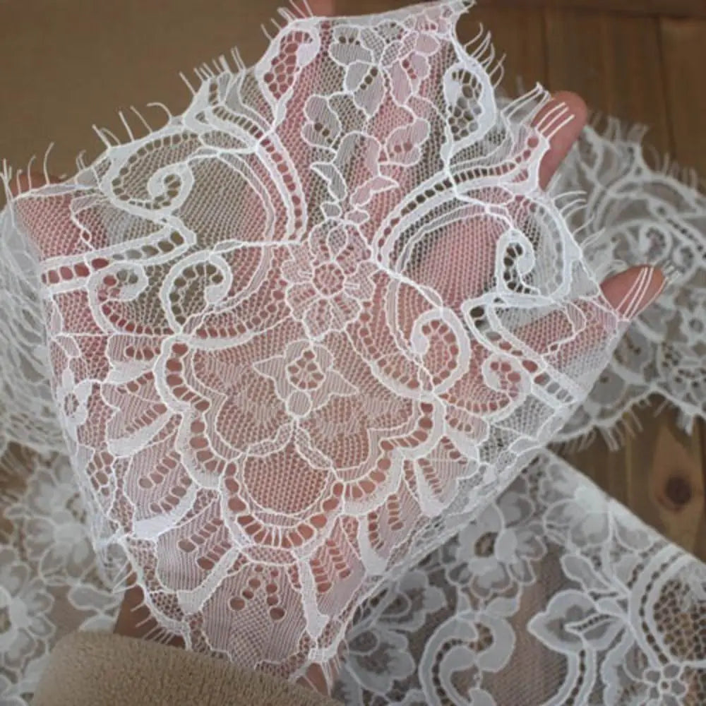 3-Yard Floral Embroidery Lace Trim – DIY Wedding Dress Ribbon