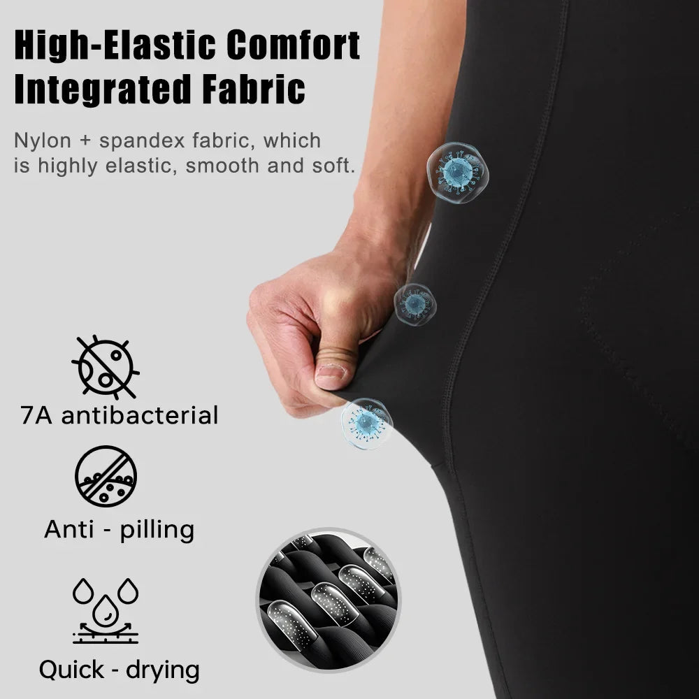 X-TIGER Men's Cycling Bib Shorts | 120-Density Cushion MTB Road