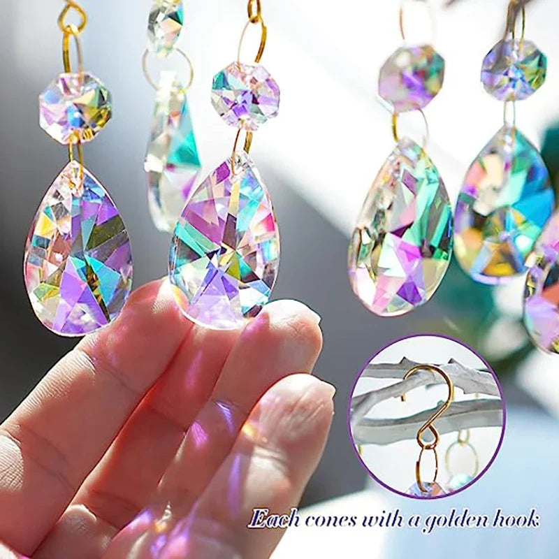 Crystal Suncatcher Curtain Pendant Sun Catcher AB Rainbow Chaser