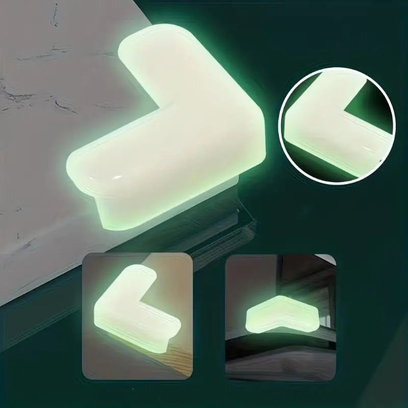 4-Pack Glow-in-the-Dark Corner Protectors | Furniture Edge Guards