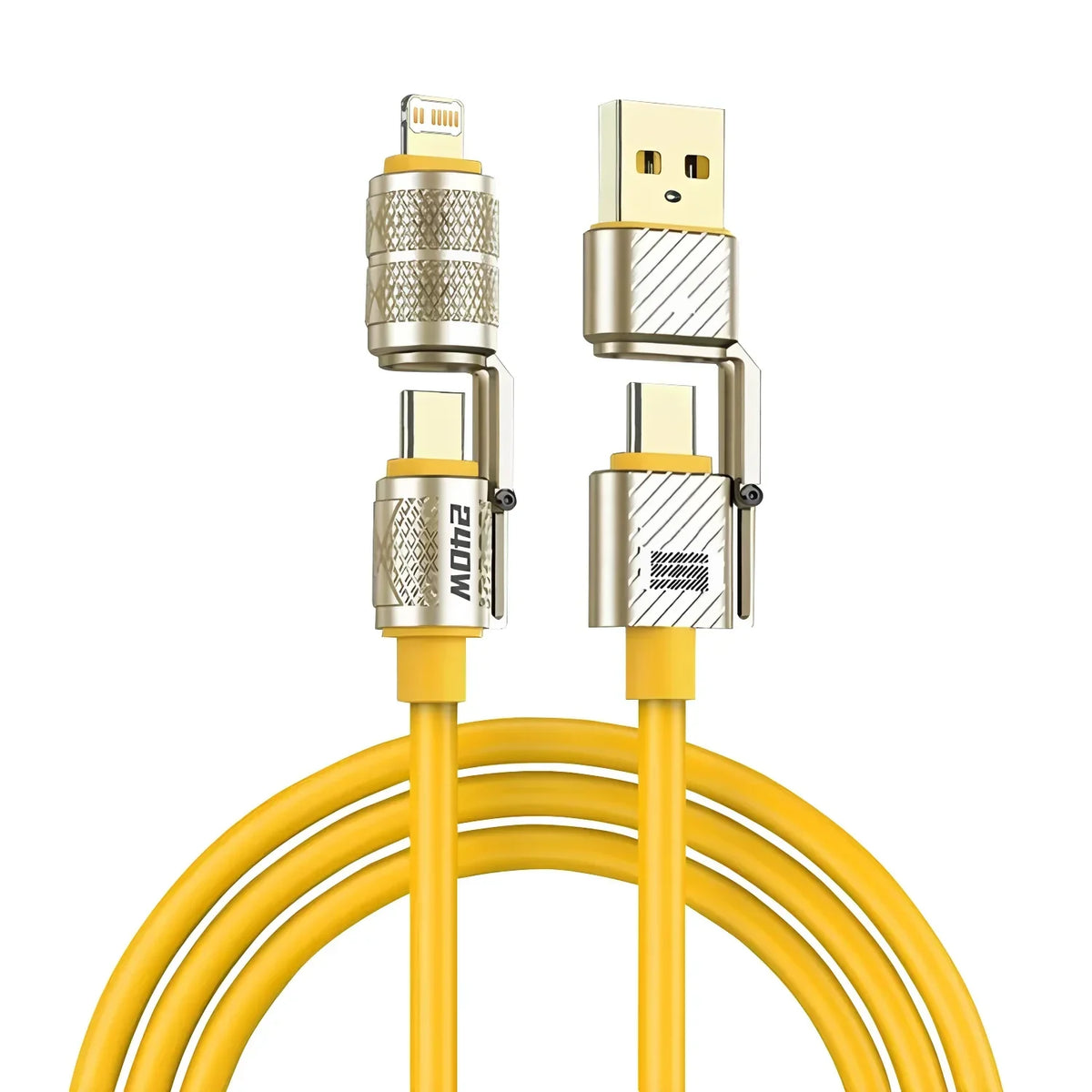 240W 4-in-1 Fast Charging Data Cable Type-c Zinc Alloy iPhone15 16p