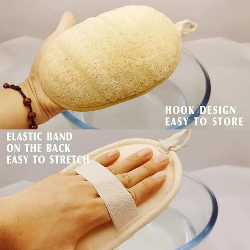Flax Fiber Exfoliating Back Scrubber – Natural Linen Bath Strap