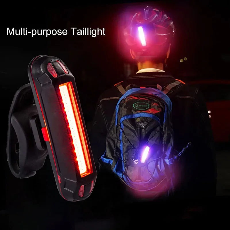 USB Rechargeable Bike Tail Light – 6 Modes, IPX5 Waterproof