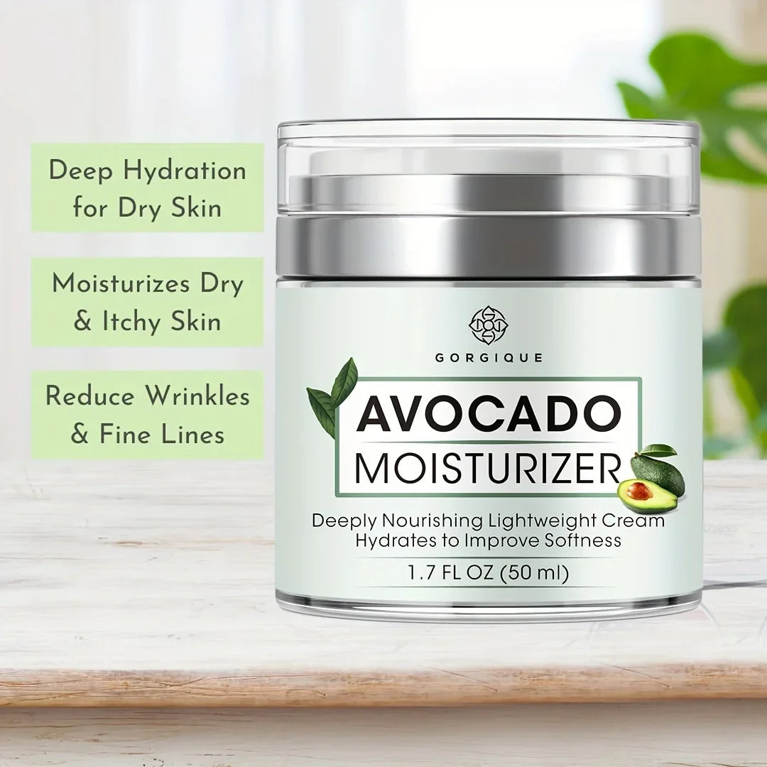 GORGIQUE Avocado Glow Moisturizer – Face, Neck & Décolleté
