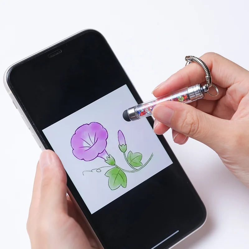 Crystal Pendant Capacitive Stylus Universal Touch Screen Pencil Cell