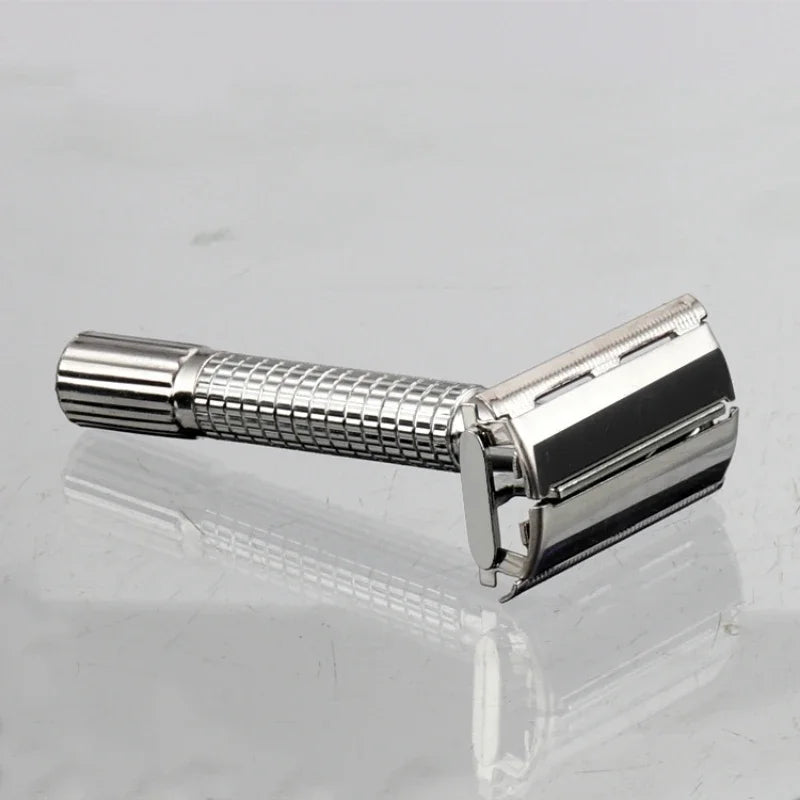 Men's Stainless Steel Safety Razor Holder Set – 3pcs