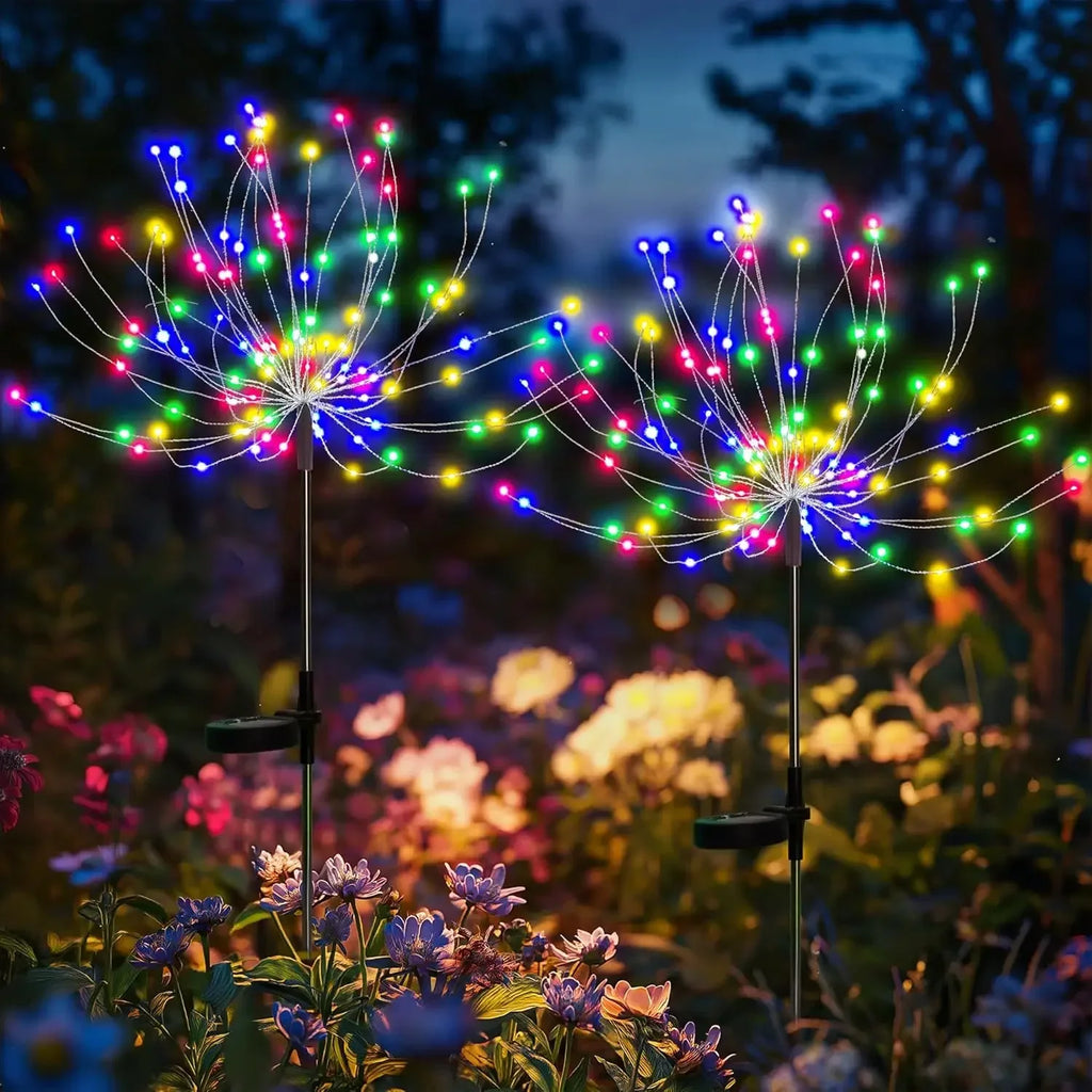 Solar Firework Pathway Lights | Waterproof LED Garden Stake