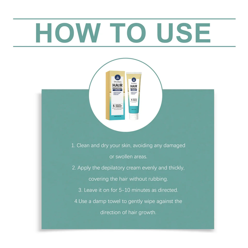 Painless Hair Removal Cream – Smooth Depilatory Lotion 100g