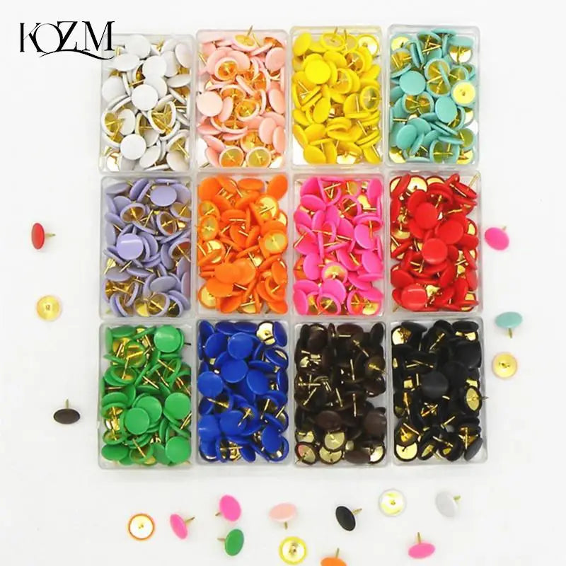 100pcs Colorful Thumbtack Pushpins – Cork Board & Map Pins