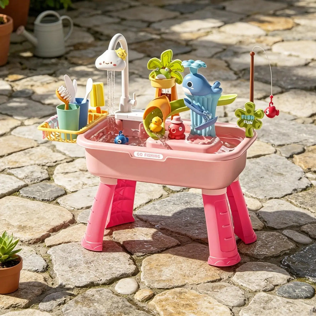 Kids Water Activity Table with Running Water & 43 Accessories