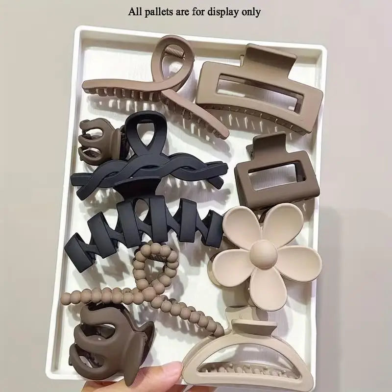 Set of 10 Hair Claw Clips – Daily, Party & Beach Styles