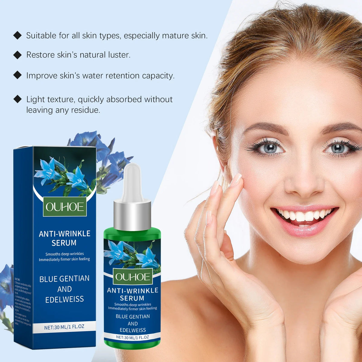 Anti-Wrinkle Firming Face Serum | Deep Hydration & Lifting 30ml