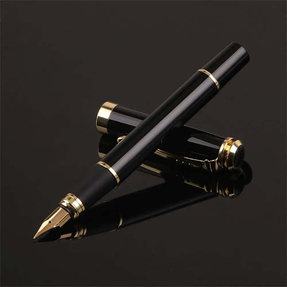 0.38mm Fine Nib Calligraphy Fountain Pen | Gold Trim Gift
