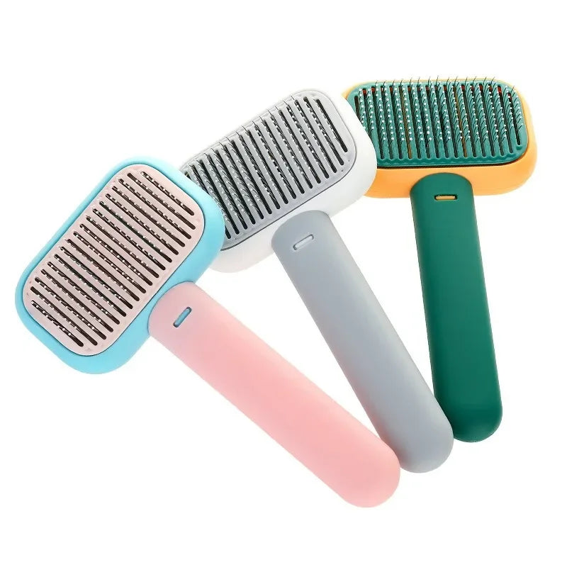 Pet Hair Remover Brush & Grooming Comb for Cats & Dogs