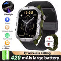 Military Outdoor Smart Watch Men S GPS Tracker Flashlight Bluetooth