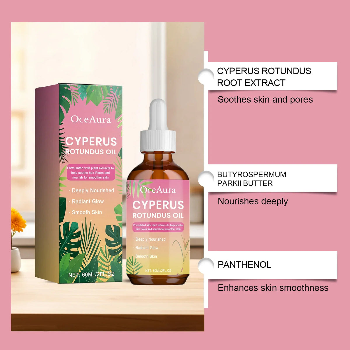 OceAura Cyperus Oil Hair Removal Essence | Smooth Skin Cream