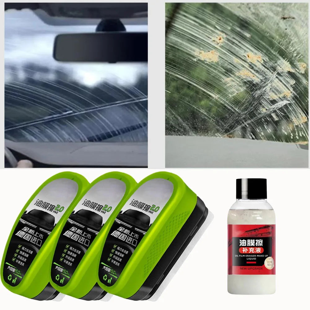 1 Automotive Car Oil Film Cleaning Brush Glass Remover Window