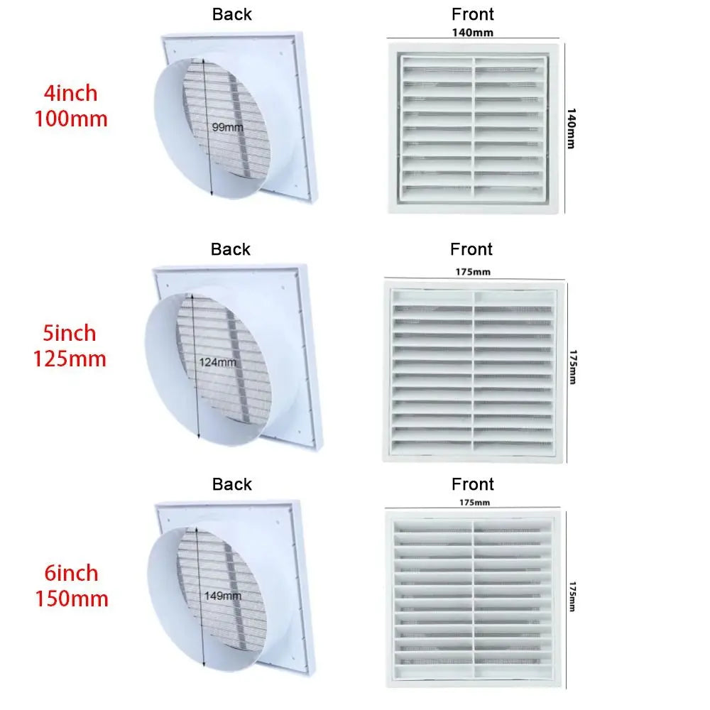 Wall Ceiling Grille Air Outlet Pipeline Ventilation Plastic Fresh