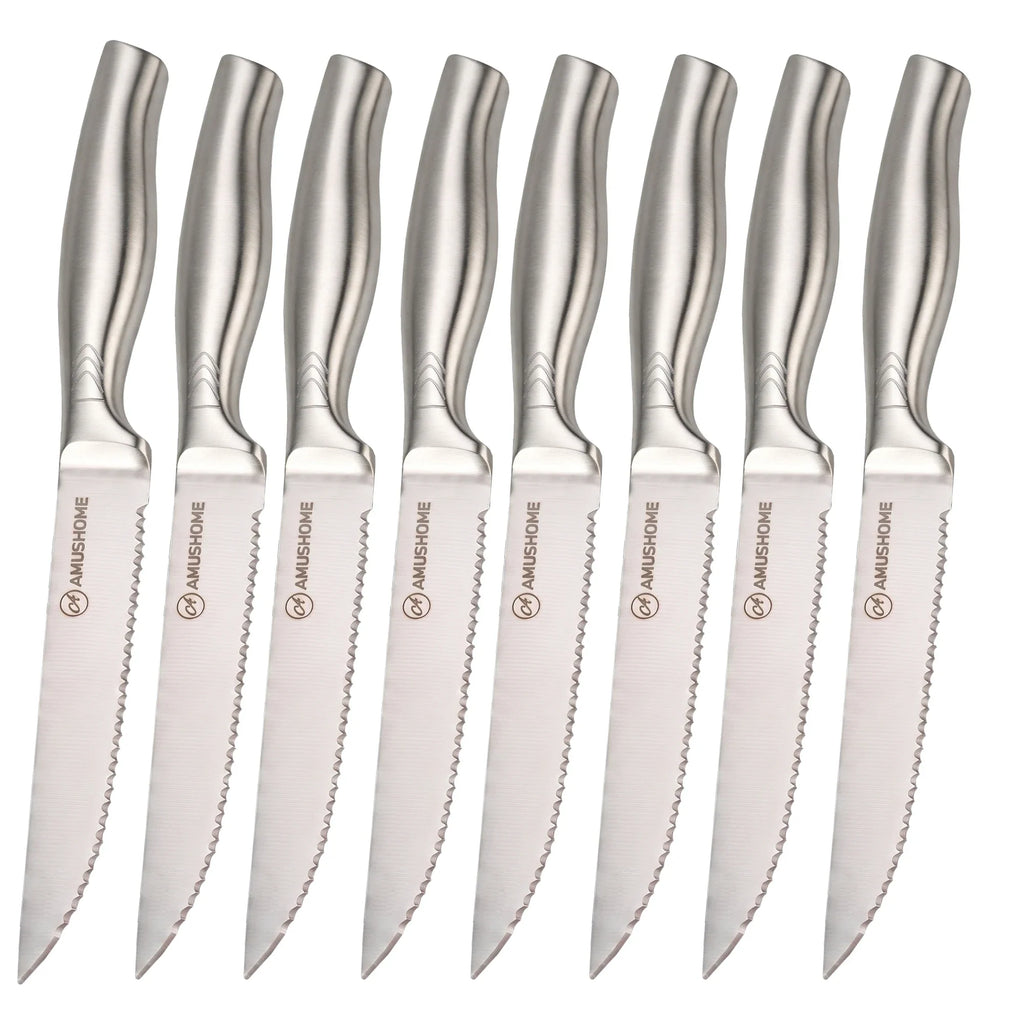 Serrated Steak Knife Set – 1/4/6/8 Pc Stainless Steel