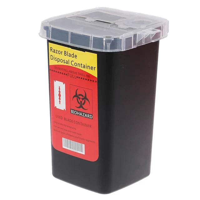 Barber Blade Disposal Box | Safe Razor Blade Recycling Bin