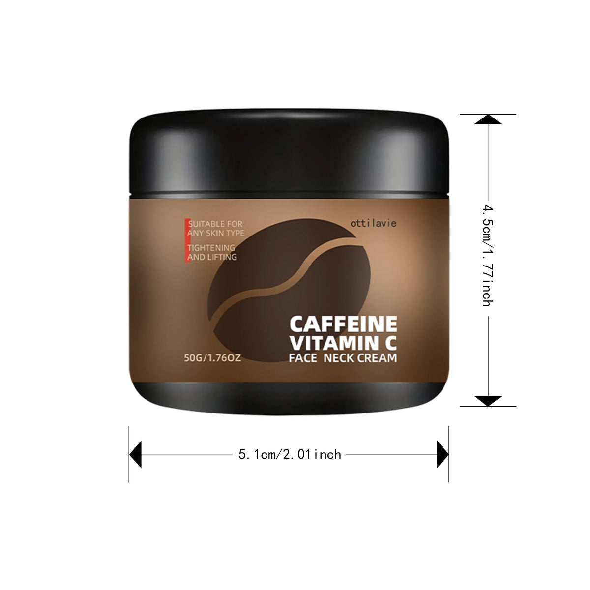 Ottilavie Caffeine & Vitamin C Firming Face & Neck Cream