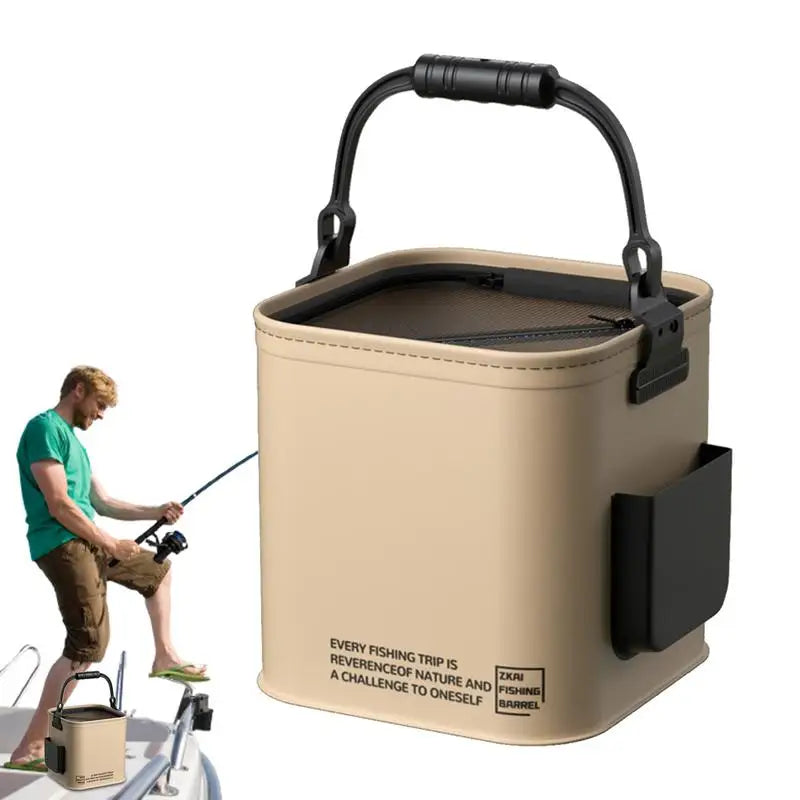 Fishing Bucket Foldable Fish Bait Multifunctional Waterproof Water
