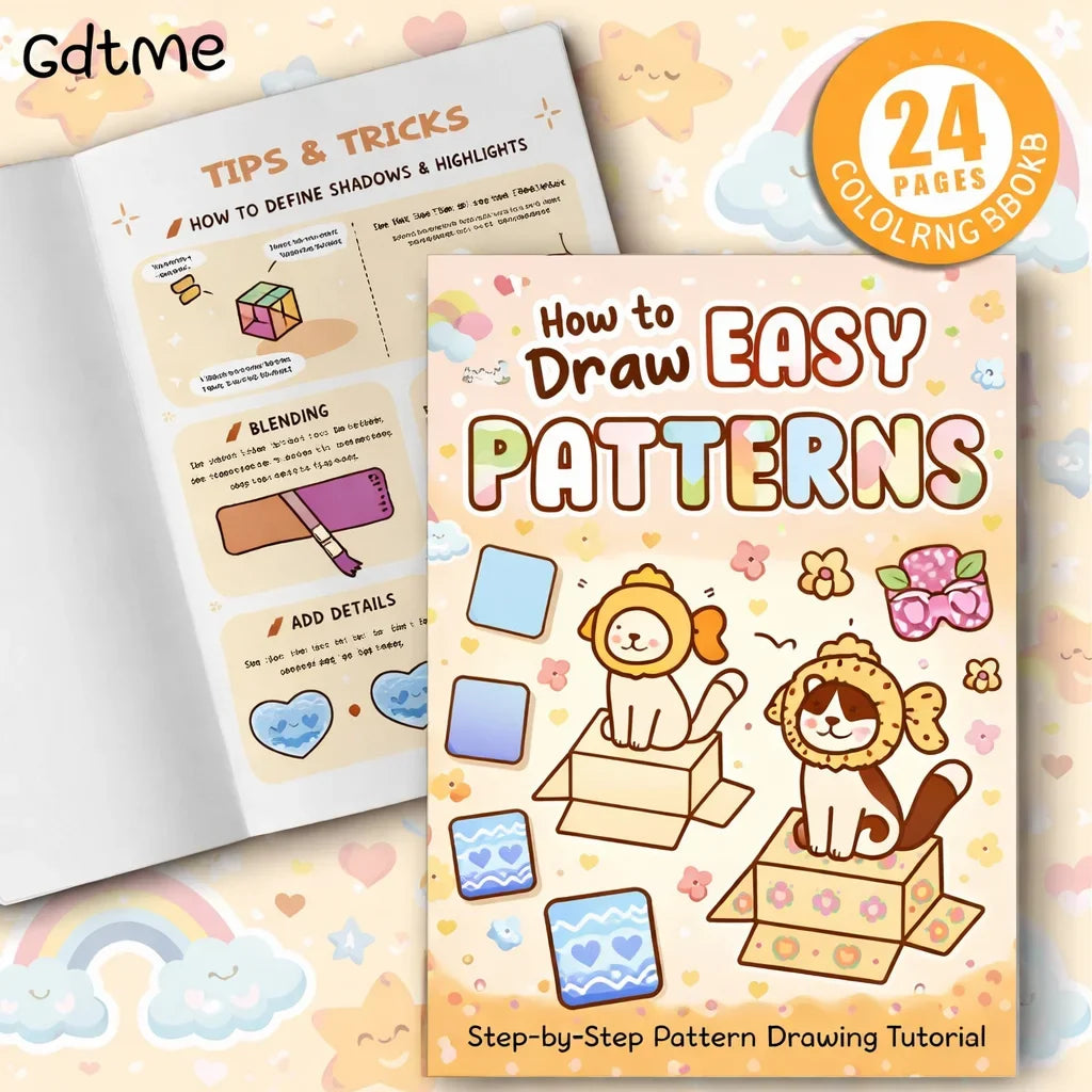 Adult DIY Coloring Book Bold Simple Home Leisure Relax Stress Relief