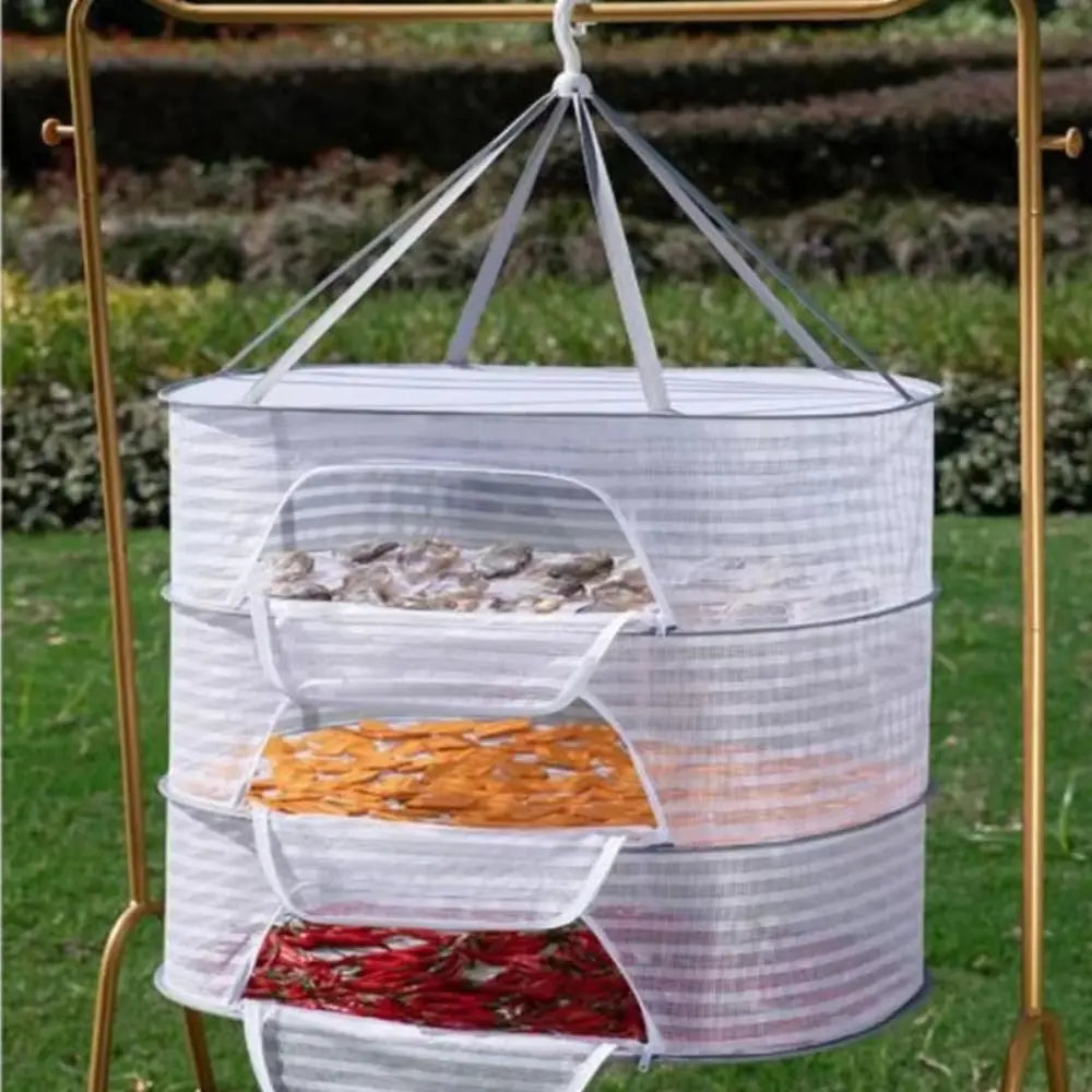 Foldable 1/2/3 Layer Hanging Drying Net | Herbs Fish Veggies