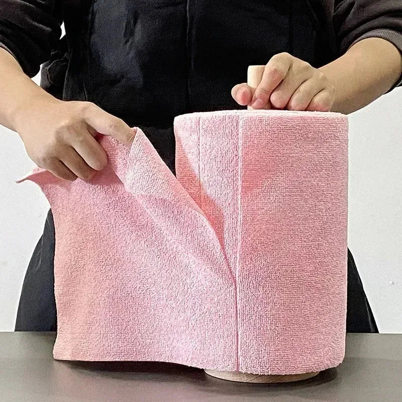 Reusable Microfiber Cloth Roll 20 Sheets | Paper Towel Replacement